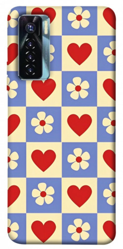 Чехол itsPrint Сердечки-цветочки для TECNO Camon 17 Pro