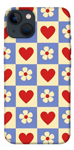 Чехол itsPrint Сердечки-цветочки для Apple iPhone 13 (6.1")