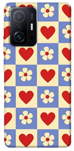 Чохол itsPrint Серця-квіточки для Xiaomi 11T / 11T Pro