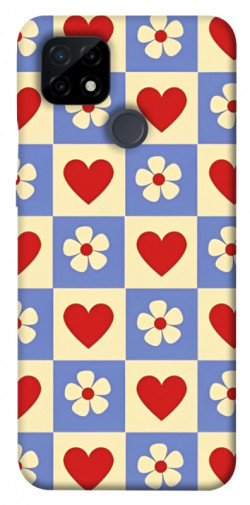 Чехол itsPrint Сердечки-цветочки для Realme C21