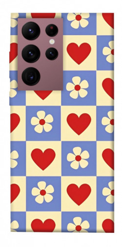 Чехол itsPrint Сердечки-цветочки для Samsung Galaxy S22 Ultra