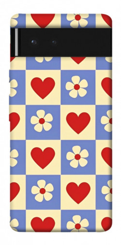 Чохол itsPrint Серця-квіточки для Google Pixel 6