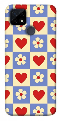 Чехол itsPrint Сердечки-цветочки для Realme C21Y
