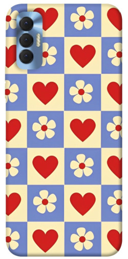 Чехол itsPrint Сердечки-цветочки для TECNO Spark 8P