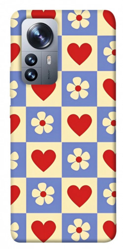 Чехол itsPrint Сердечки-цветочки для Xiaomi 12 / 12X