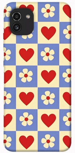 Чехол itsPrint Сердечки-цветочки для Samsung Galaxy A03