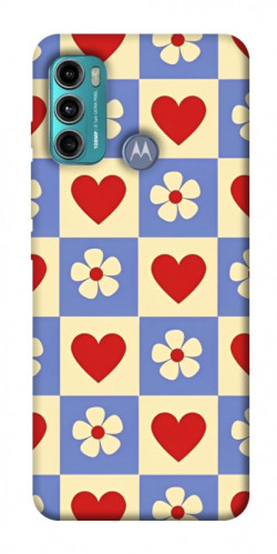 Чехол itsPrint Сердечки-цветочки для Motorola Moto G60