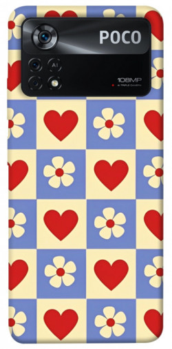 Чехол itsPrint Сердечки-цветочки для Xiaomi Poco X4 Pro 5G