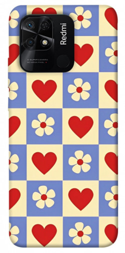 Чехол itsPrint Сердечки-цветочки для Xiaomi Redmi 10C