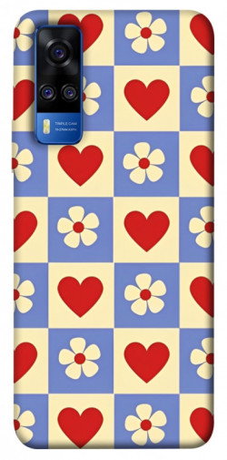 Чехол itsPrint Сердечки-цветочки для Vivo Y51a