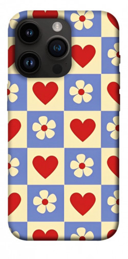 Чехол itsPrint Сердечки-цветочки для Apple iPhone 14 Pro (6.1")