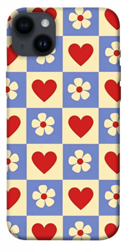 Чехол itsPrint Сердечки-цветочки для Apple iPhone 14 Plus (6.7")