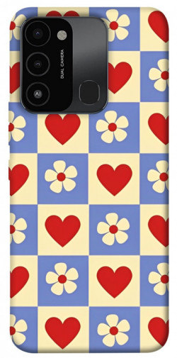 Чехол itsPrint Сердечки-цветочки для TECNO Spark 8C