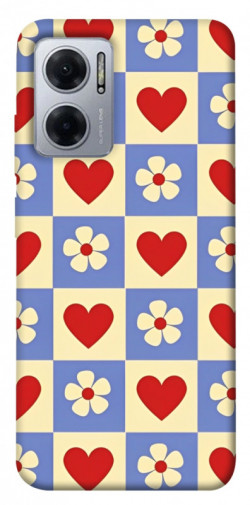 Чехол itsPrint Сердечки-цветочки для Xiaomi Redmi Note 11E