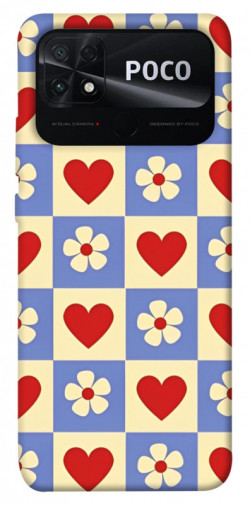 Чехол itsPrint Сердечки-цветочки для Xiaomi Poco C40