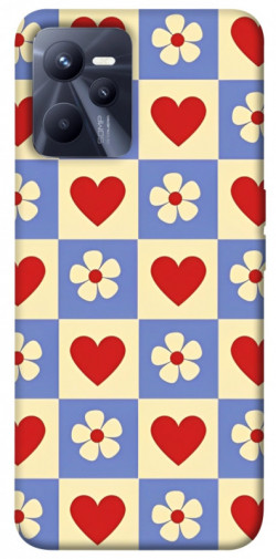 Чехол itsPrint Сердечки-цветочки для Realme C35