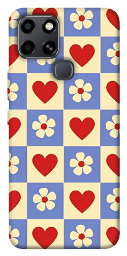 Чехол itsPrint Сердечки-цветочки для Infinix Smart 6