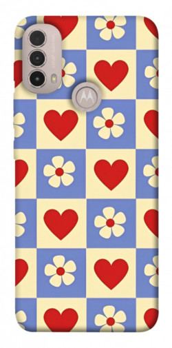 Чехол itsPrint Сердечки-цветочки для Motorola Moto E40