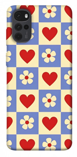 Чехол itsPrint Сердечки-цветочки для Motorola Moto G22