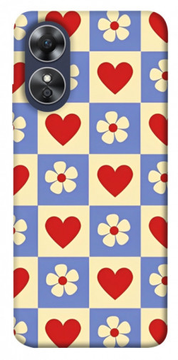 Чехол itsPrint Сердечки-цветочки для Oppo A17