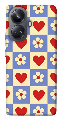 Чехол itsPrint Сердечки-цветочки для Realme 10 Pro+