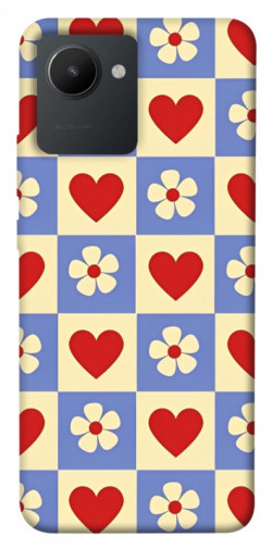 Чехол itsPrint Сердечки-цветочки для Realme C30s