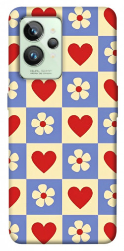 Чехол itsPrint Сердечки-цветочки для Realme GT2