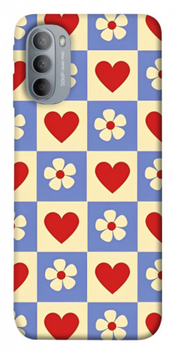 Чехол itsPrint Сердечки-цветочки для Motorola Moto G31
