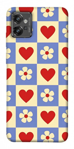 Чехол itsPrint Сердечки-цветочки для Motorola Moto G32