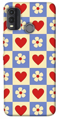 Чехол itsPrint Сердечки-цветочки для Nokia G11 Plus