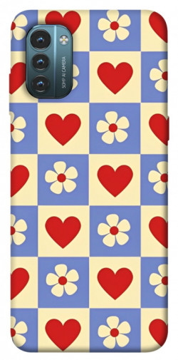 Чехол itsPrint Сердечки-цветочки для Nokia G21