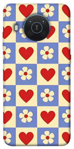 Чехол itsPrint Сердечки-цветочки для Nokia X10 / X20