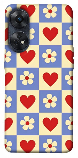 Чехол itsPrint Сердечки-цветочки для Oppo Reno 8 T 4G
