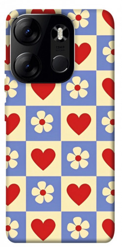 Чехол itsPrint Сердечки-цветочки для Tecno Spark Go 2023