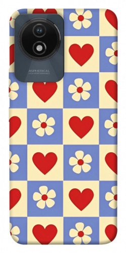 Чехол itsPrint Сердечки-цветочки для Vivo Y02