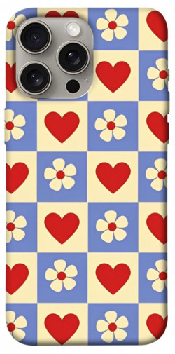 Чехол itsPrint Сердечки-цветочки для Apple iPhone 15 Pro Max (6.7")