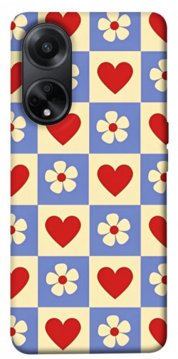 Чехол itsPrint Сердечки-цветочки для Oppo A98