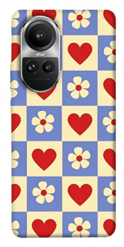 Чехол itsPrint Сердечки-цветочки для Oppo Reno 10