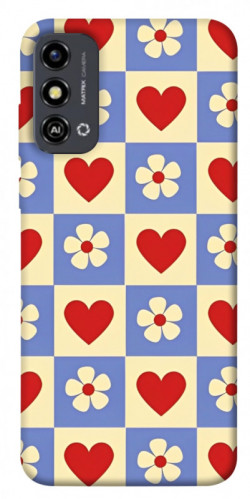 Чехол itsPrint Сердечки-цветочки для ZTE Blade A53