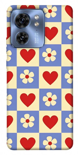 Чехол itsPrint Сердечки-цветочки для Motorola Edge 40