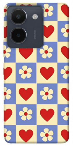 Чехол itsPrint Сердечки-цветочки для Vivo Y36