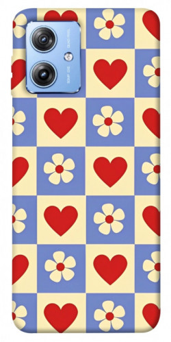 Чехол itsPrint Сердечки-цветочки для Motorola Moto G84