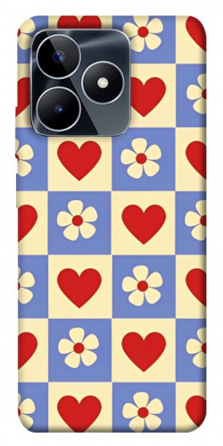 Чехол itsPrint Сердечки-цветочки для Realme C53