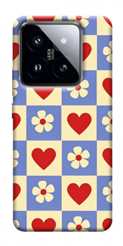 Чехол itsPrint Сердечки-цветочки для Xiaomi 14 Pro