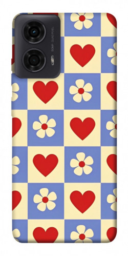 Чехол itsPrint Сердечки-цветочки для Motorola Moto G24