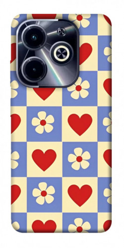 Чехол itsPrint Сердечки-цветочки для Infinix Hot 40i