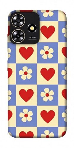 Чехол itsPrint Сердечки-цветочки для ZTE Blade A73 4G