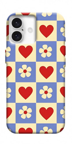 Чехол itsPrint Сердечки-цветочки для Apple iPhone 16 Plus (6.7")