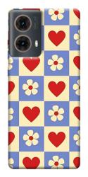 Чехол itsPrint Сердечки-цветочки для Motorola Moto G85