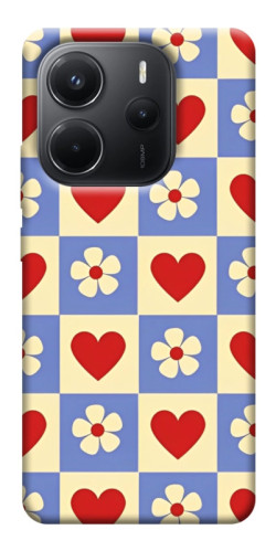 Чехол itsPrint Сердечки-цветочки для Xiaomi Redmi Note 14 4G (Europe version)
